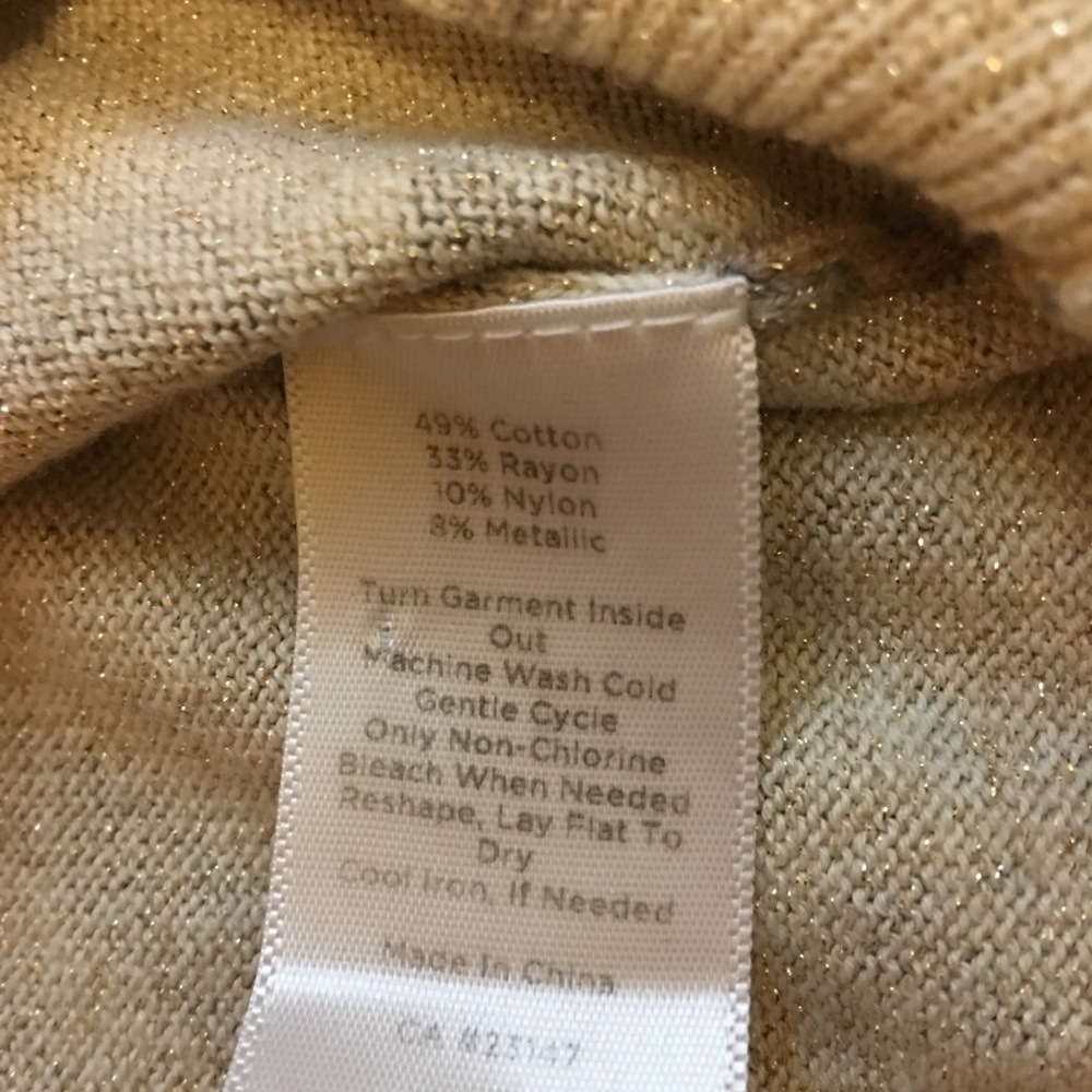 Talbots Scroll Design Metallic Cardigan 3xp - image 5